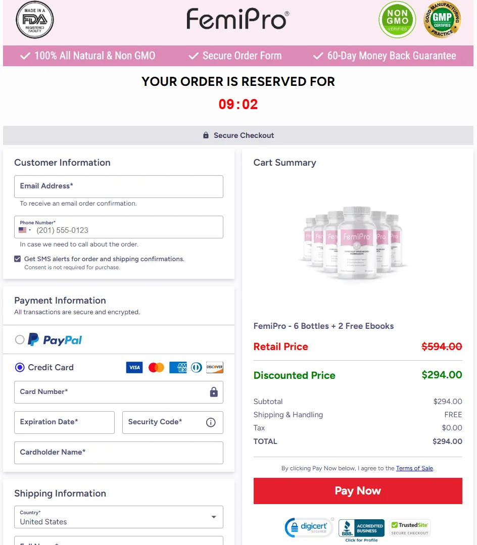 FemiPro Checkout